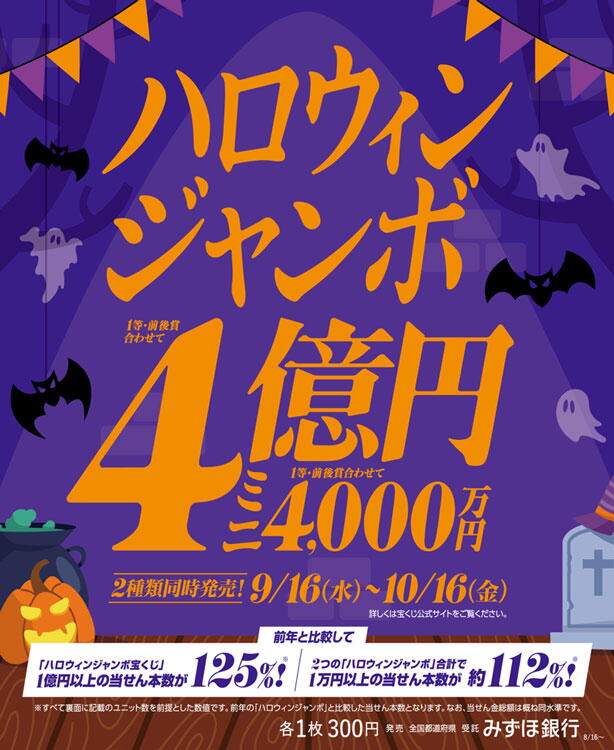 宝くじチャンスセンター　ハロウィンジャンボの画像
