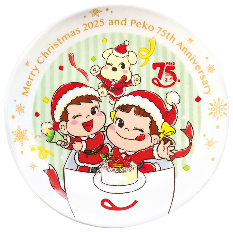 不二家　クリスマスプレートの写真