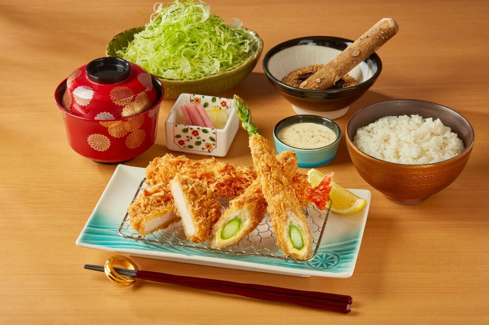 アスパラ彩り御膳